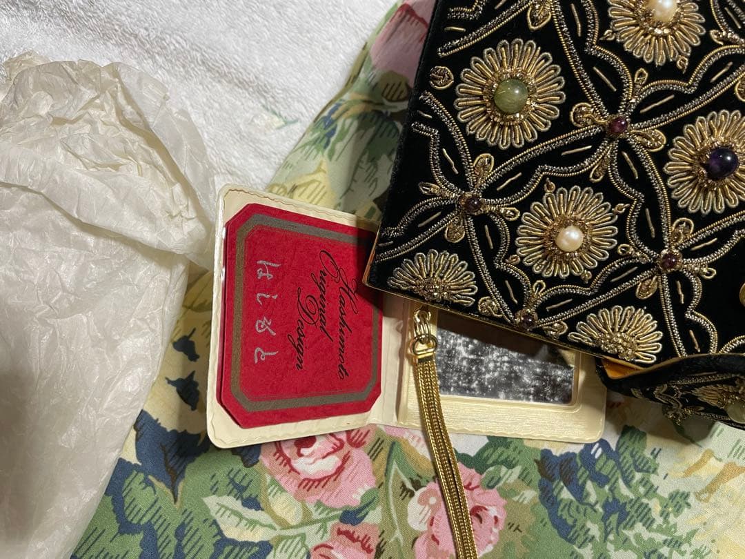 ビンテージビーズ　クラッチバッグ