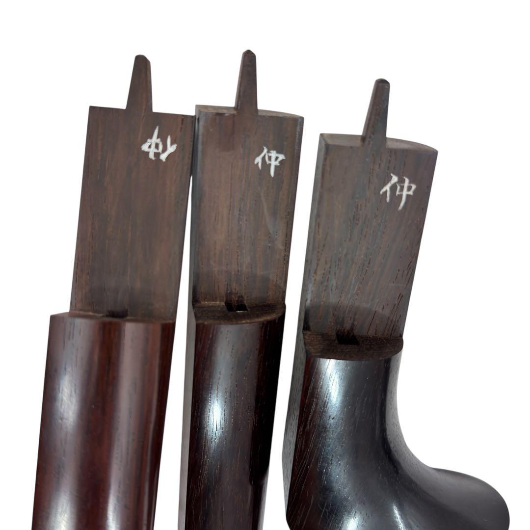 三味線 中棹 ハードケース付 全長約98cm 棹幅約28mm