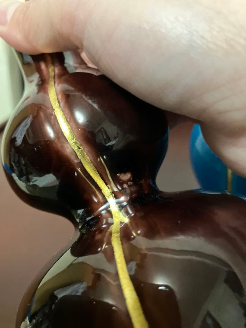 永楽善五郎　交趾瓢酒瓶一対