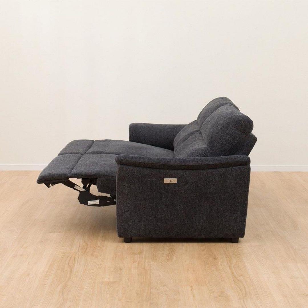 3人掛け　電動リクライニングソファ　布張りタイプ　KK6133 DGY ニトリ