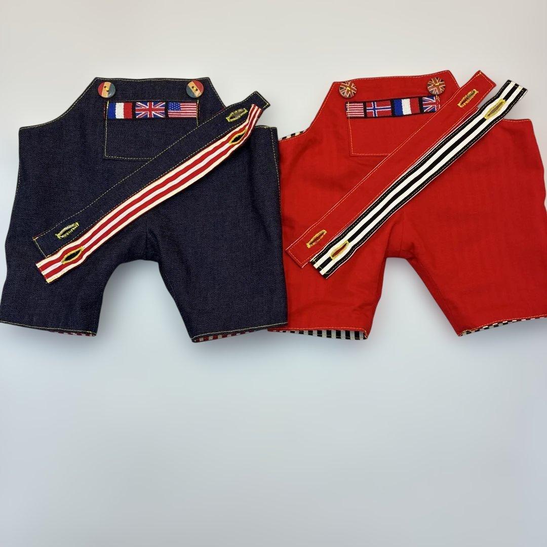 n227.azuchanさんご依頼品 モンチッチ Ｌサイズ　オーバオール2枚