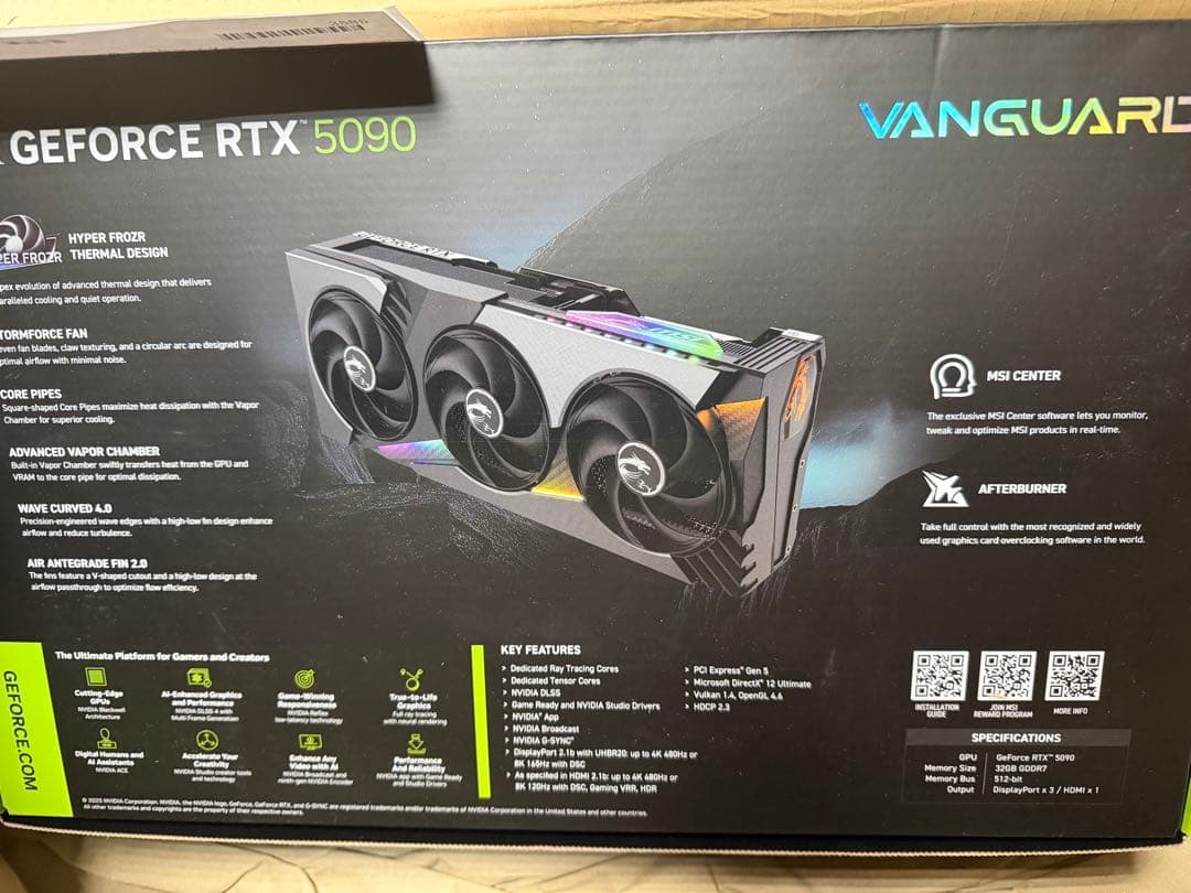 グラフィックボード・グラボ・ビデオカード VANGUARD GEFORCE RTX 5090