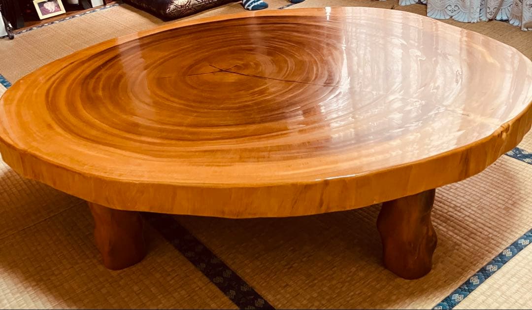 最終値下げ‼️華麗‼️希少美‼️一枚板高級ダイニングテーブル　高級座卓