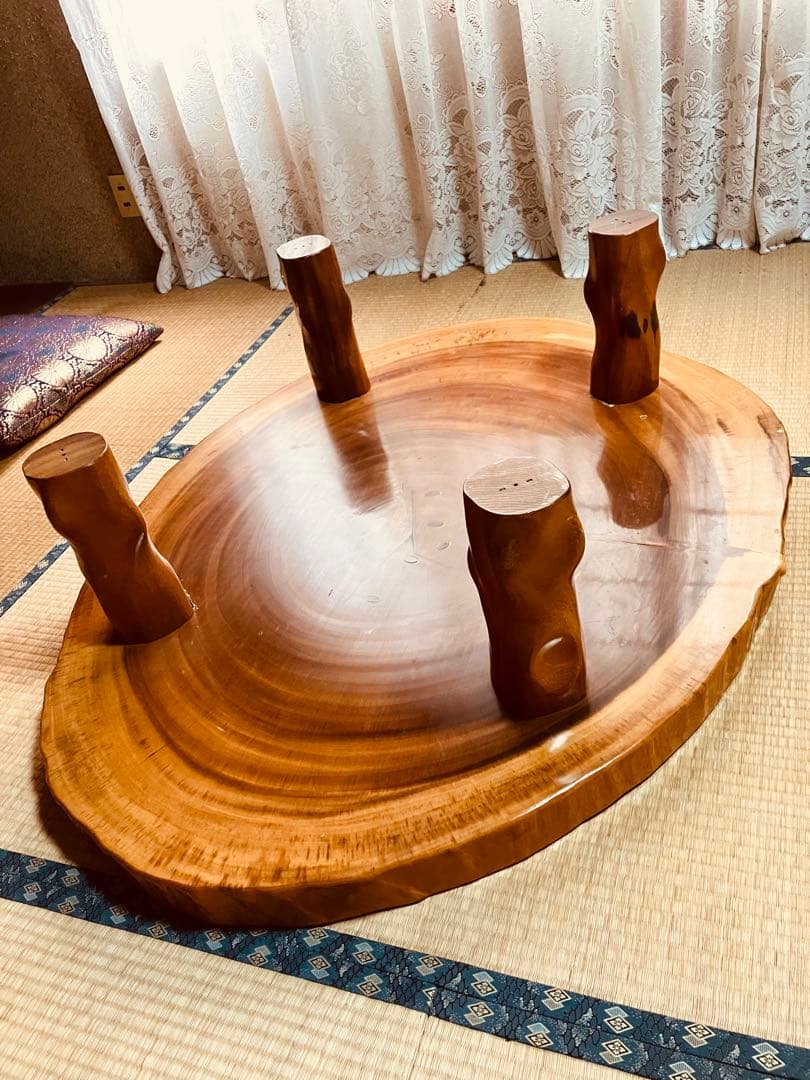 最終値下げ‼️華麗‼️希少美‼️一枚板高級ダイニングテーブル　高級座卓