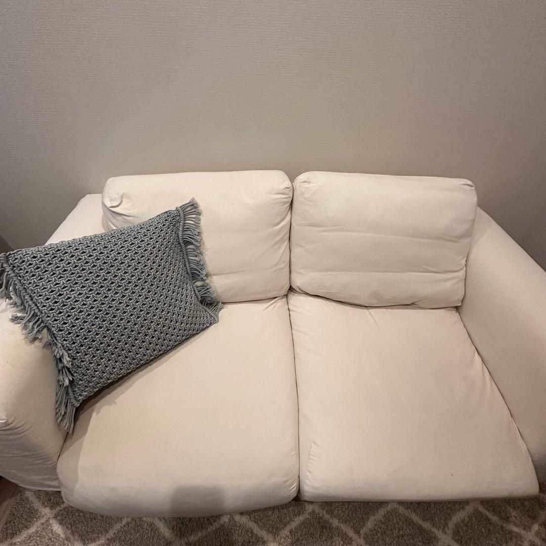 無印良品☆フェザーポケットコイル 2シーター 生成カバー