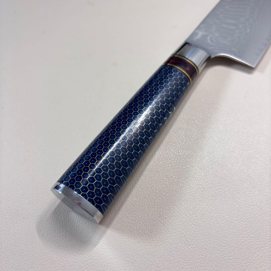 【新品】 240mm ダマスカスシェフナイフ ダマスカス牛刀　切れ味抜群~