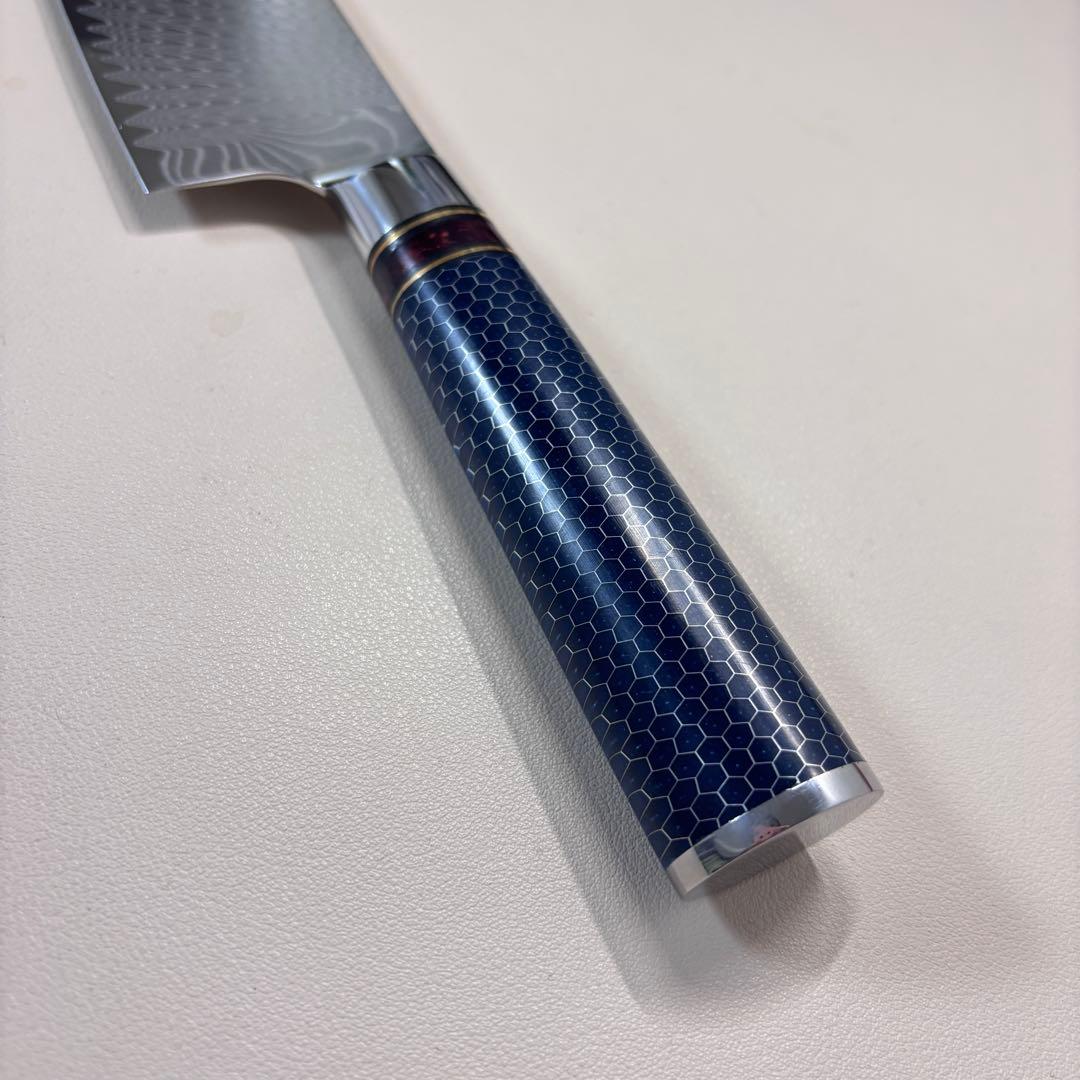 【新品】 240mm ダマスカスシェフナイフ ダマスカス牛刀　切れ味抜群~