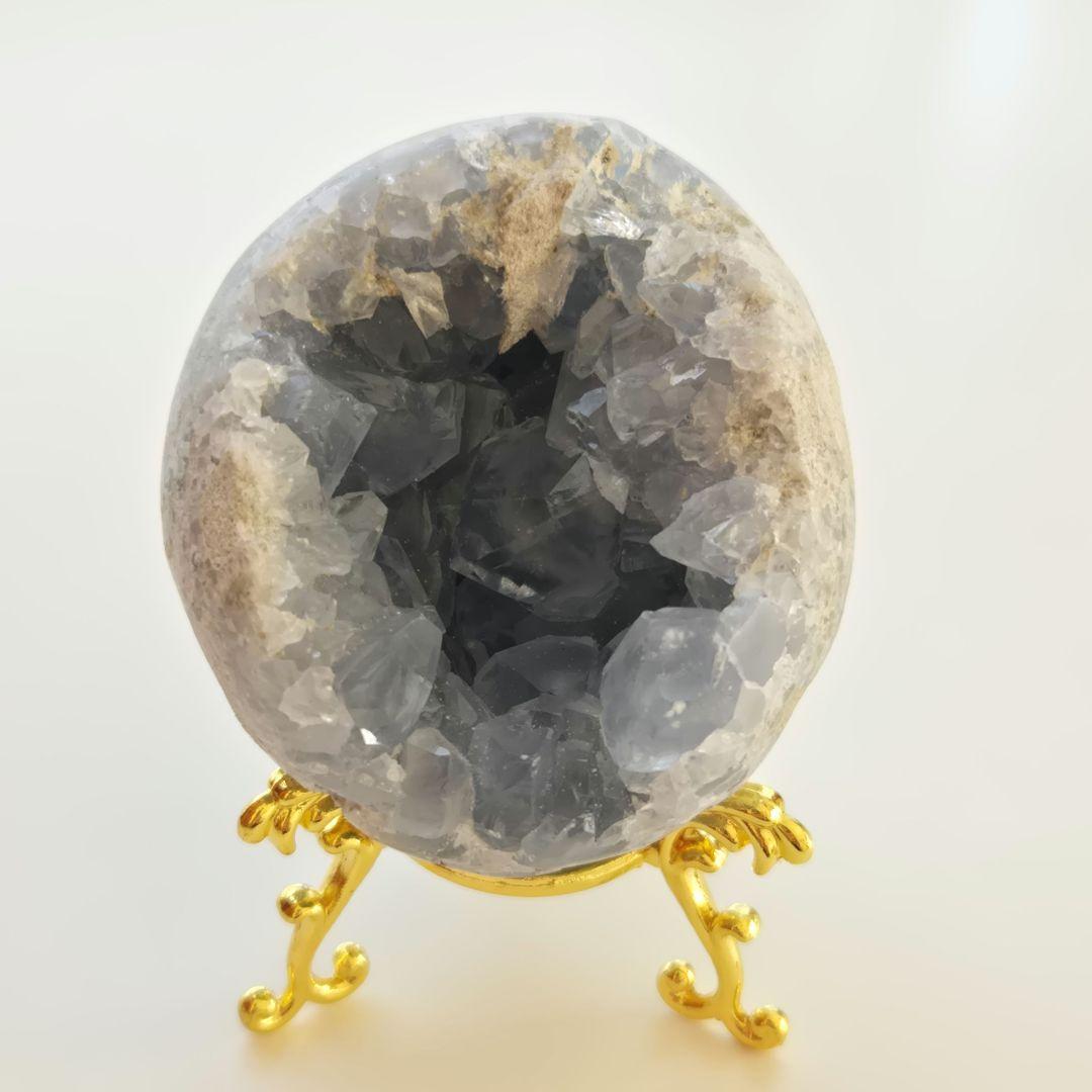 セレスタイト 笑い口 天使の石 台座つき