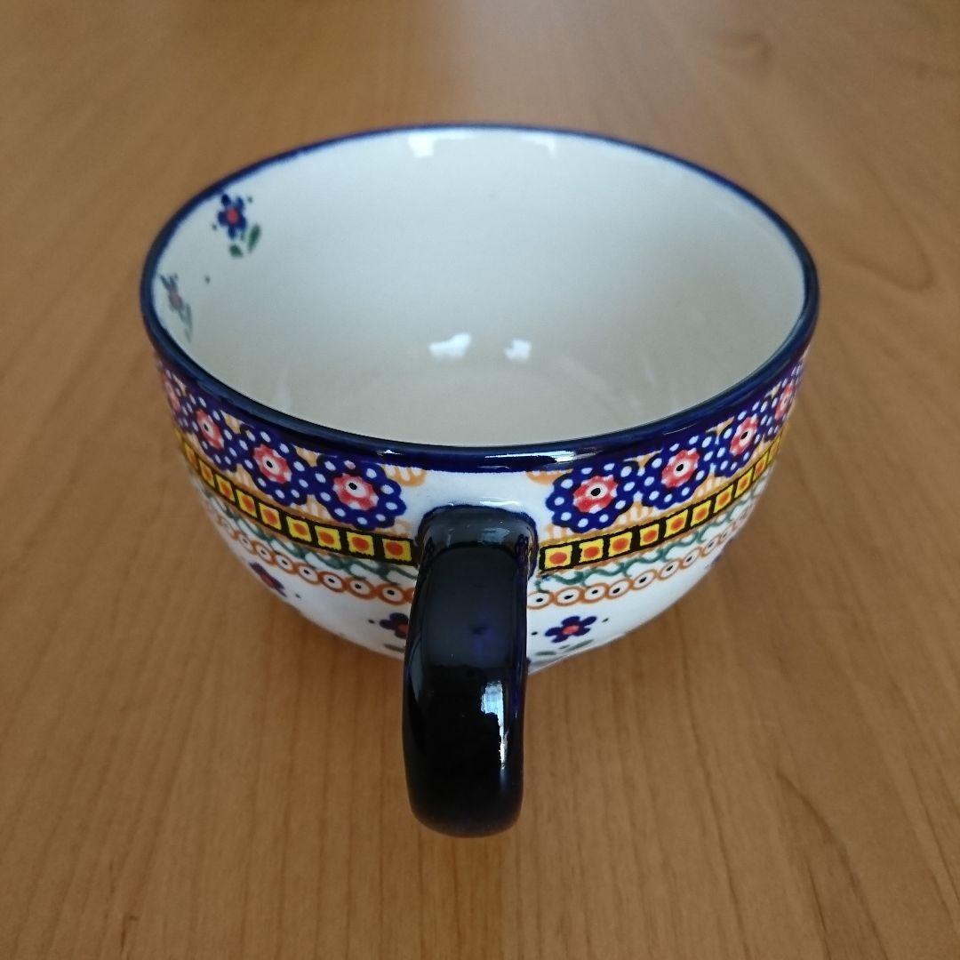 ポーリッシュポタリー スープマグ 中 (紫花)