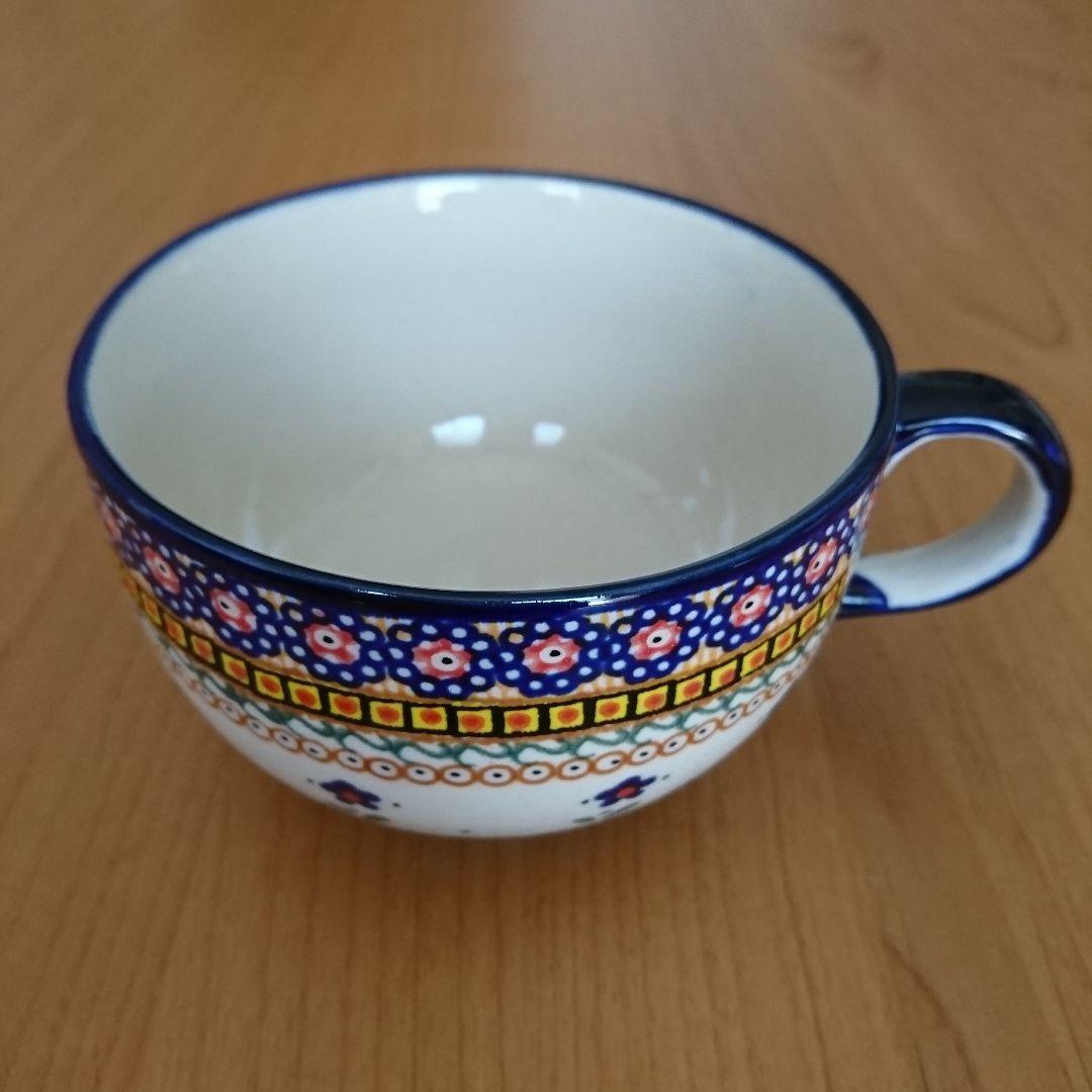 ポーリッシュポタリー スープマグ 中 (紫花)