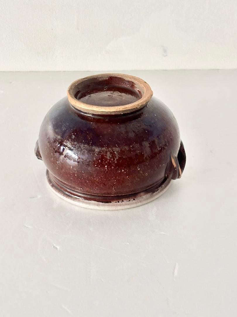 【フランスアンティーク】　CulNoir　ボウル　陶器　キュノワール　小　持ち手