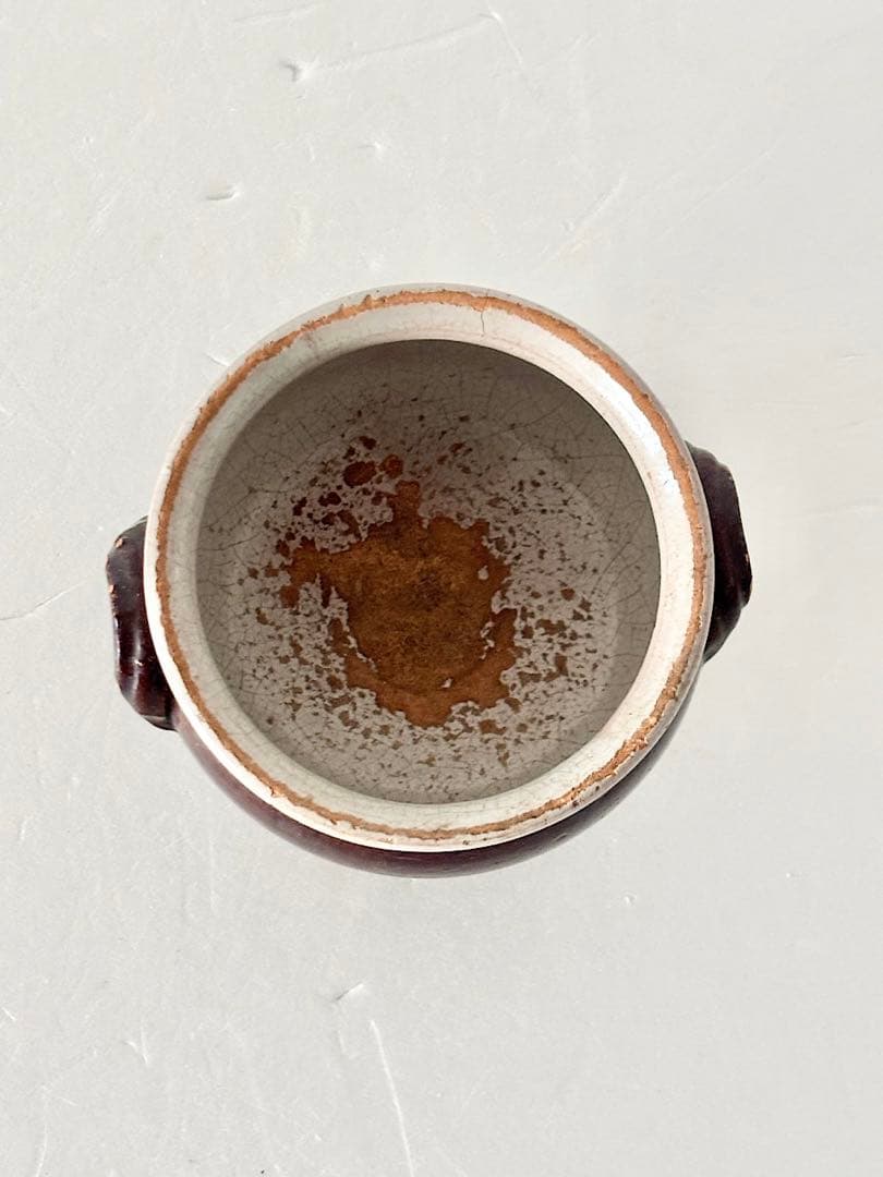 【フランスアンティーク】　CulNoir　ボウル　陶器　キュノワール　小　持ち手