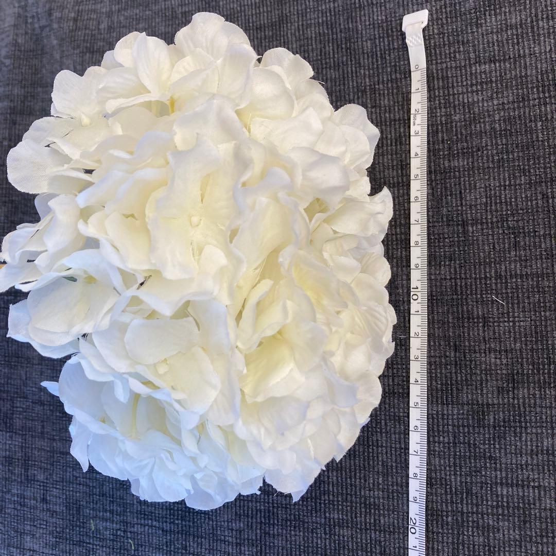 紫陽花　白　造花　花材　10束セット