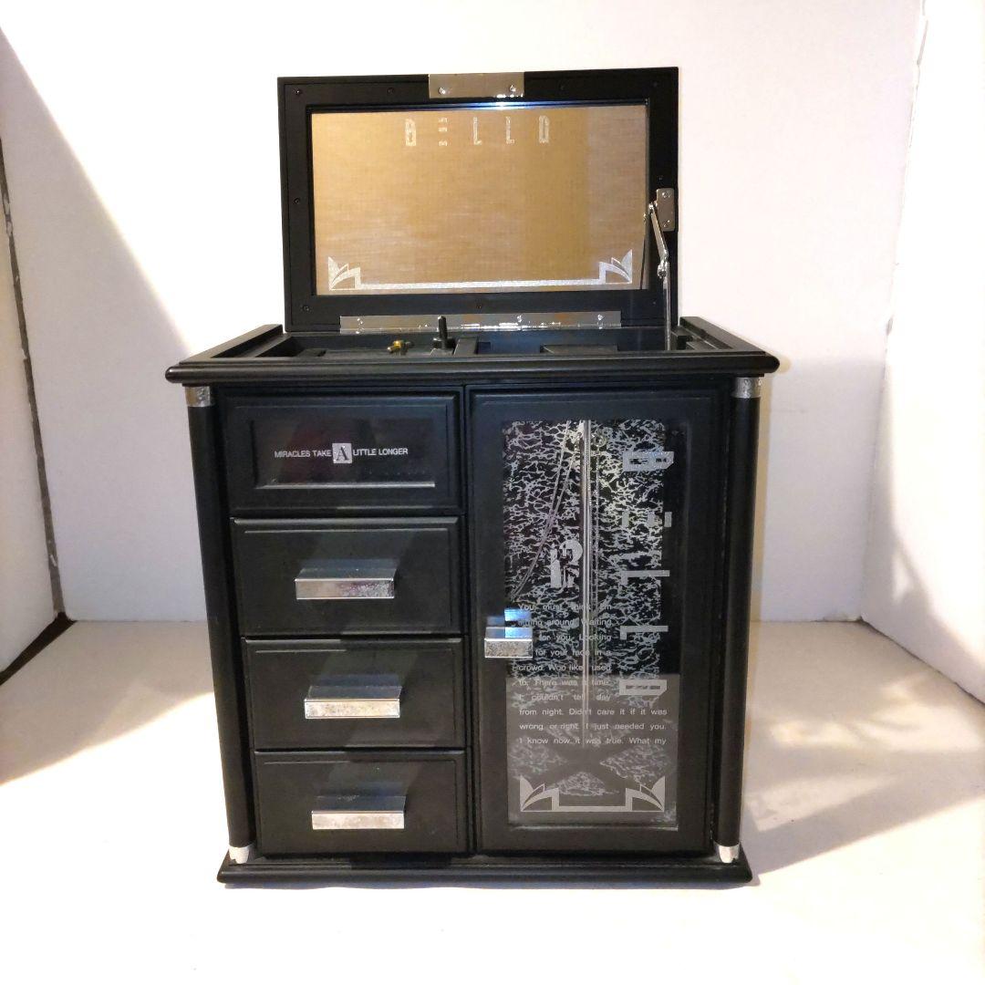 レディメイト製　 日本製オルゴール（未来予想図）　ミラー付き　ブラック　宝石箱