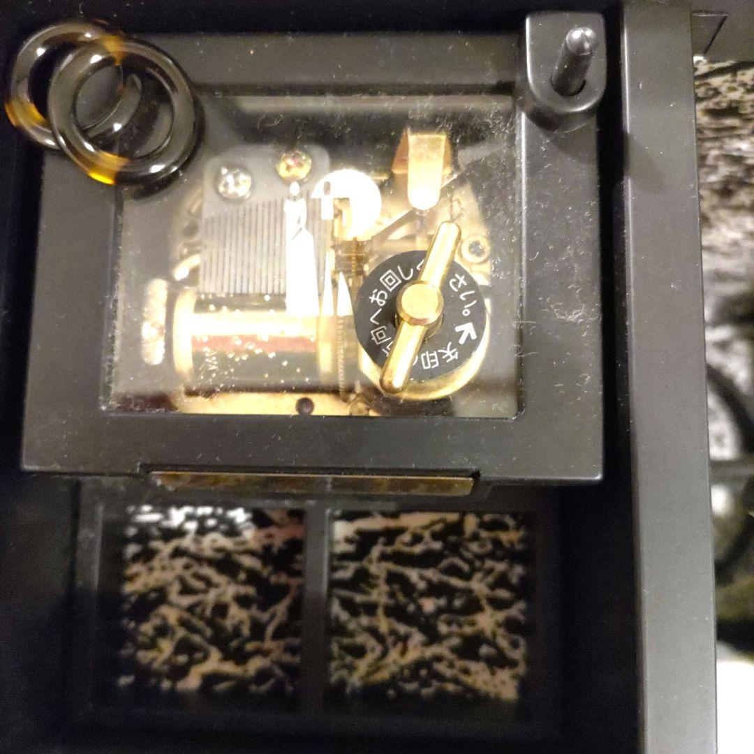 レディメイト製　 日本製オルゴール（未来予想図）　ミラー付き　ブラック　宝石箱