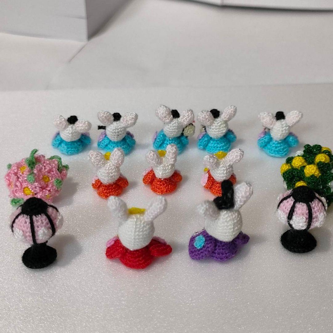 最終値下げ あみぐるみ ミニミニ うさぎお雛様一点物