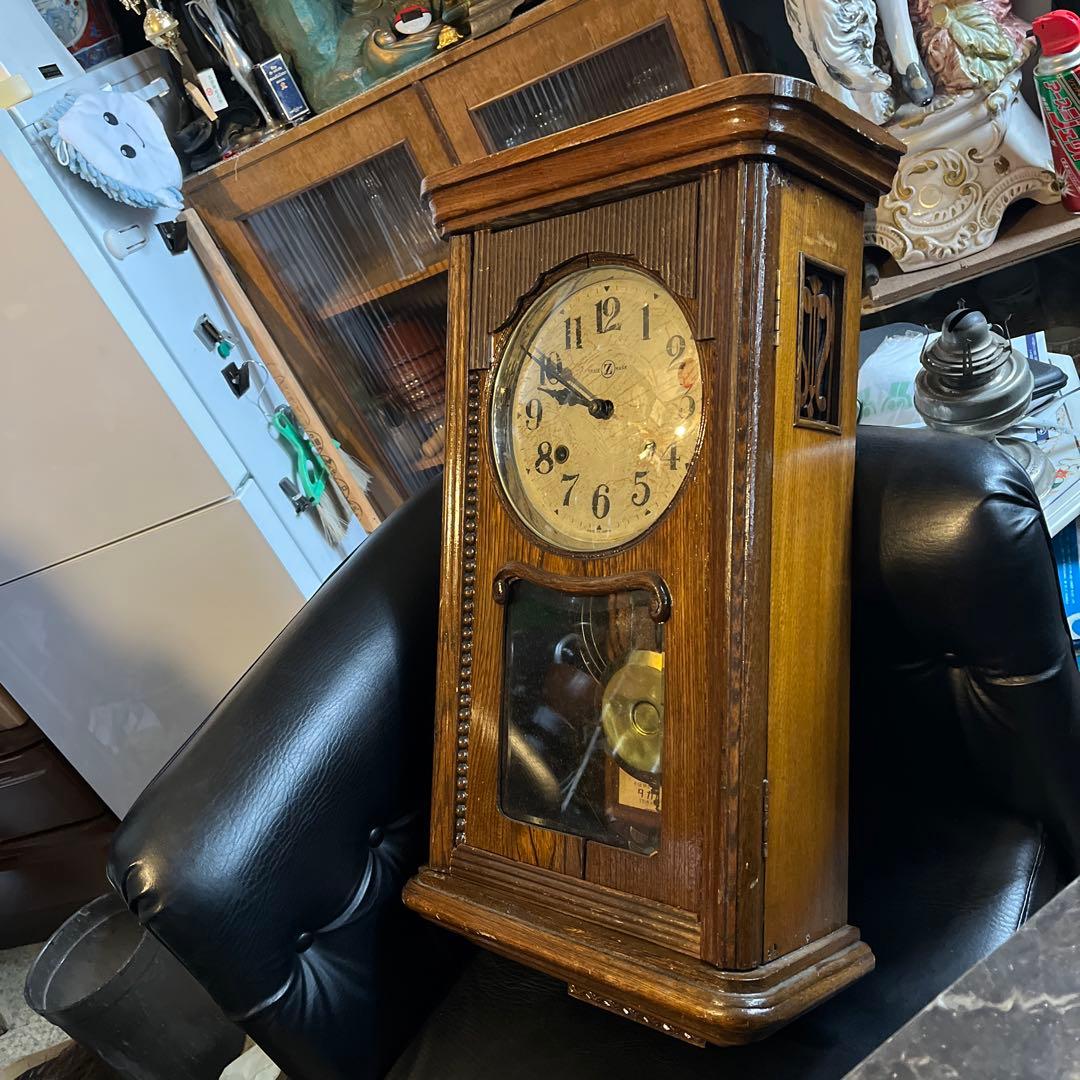 エムズイ時計、横浜エムズイ振り子時計、昭和31年柱時計、ゼンマイ振り子時計