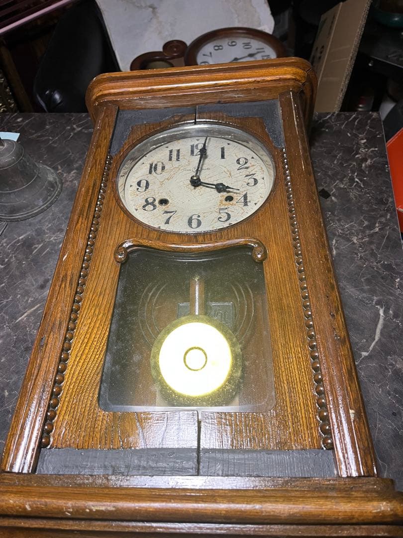 エムズイ時計、横浜エムズイ振り子時計、昭和31年柱時計、ゼンマイ振り子時計