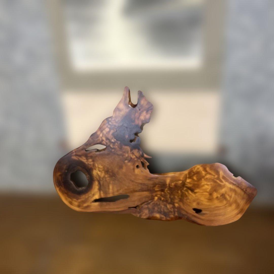 屋久杉　置物　インテリア　かけてる部分あり