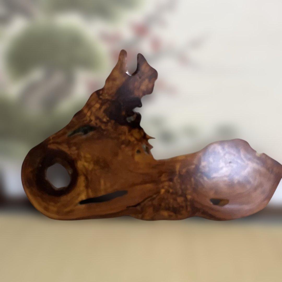 屋久杉　置物　インテリア　かけてる部分あり