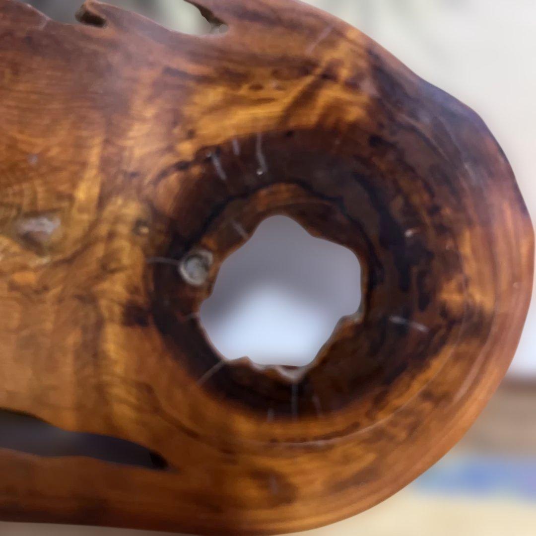 屋久杉　置物　インテリア　かけてる部分あり