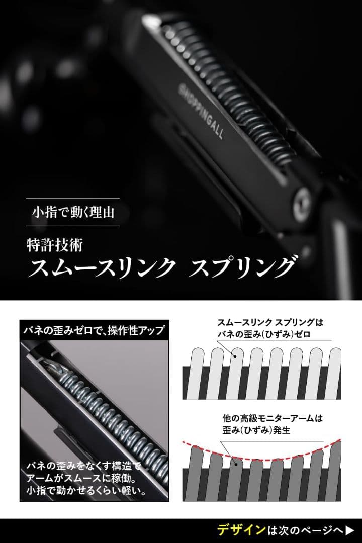 モニターアーム シングル 17～34インチ(3～11kg)対応