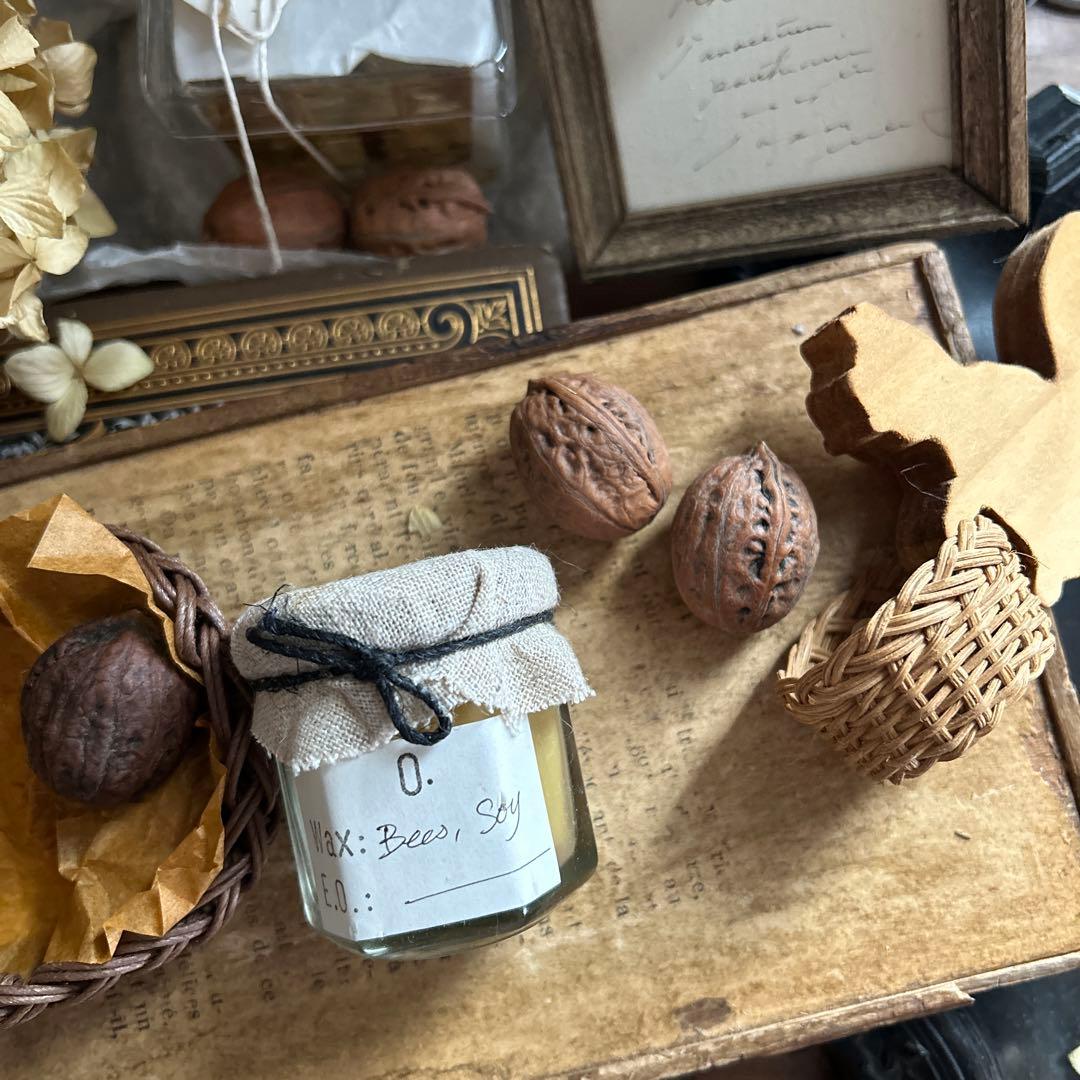 ソイ キャンドル くるみ ブローチ ミニかご セット