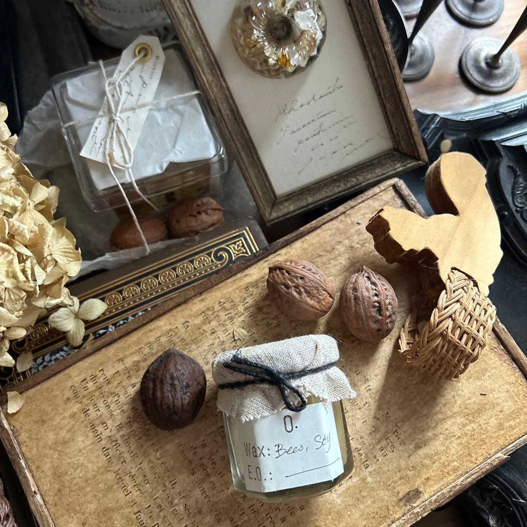 ソイ キャンドル くるみ ブローチ ミニかご セット