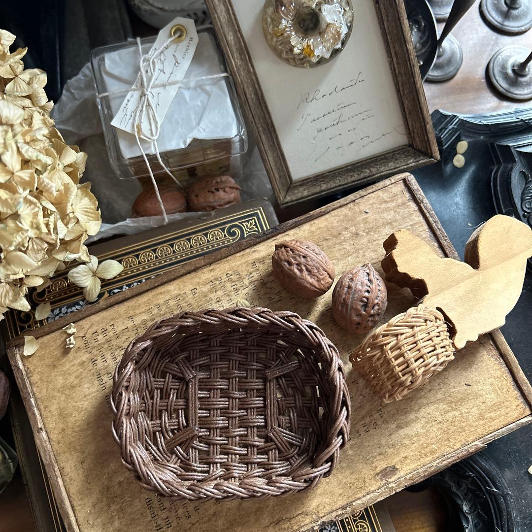 ソイ キャンドル くるみ ブローチ ミニかご セット