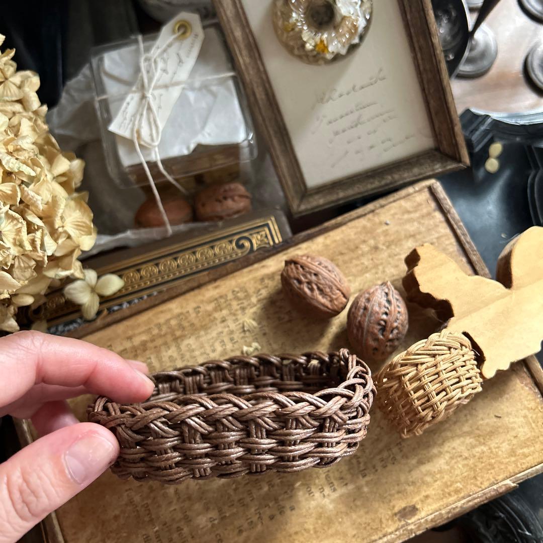 ソイ キャンドル くるみ ブローチ ミニかご セット