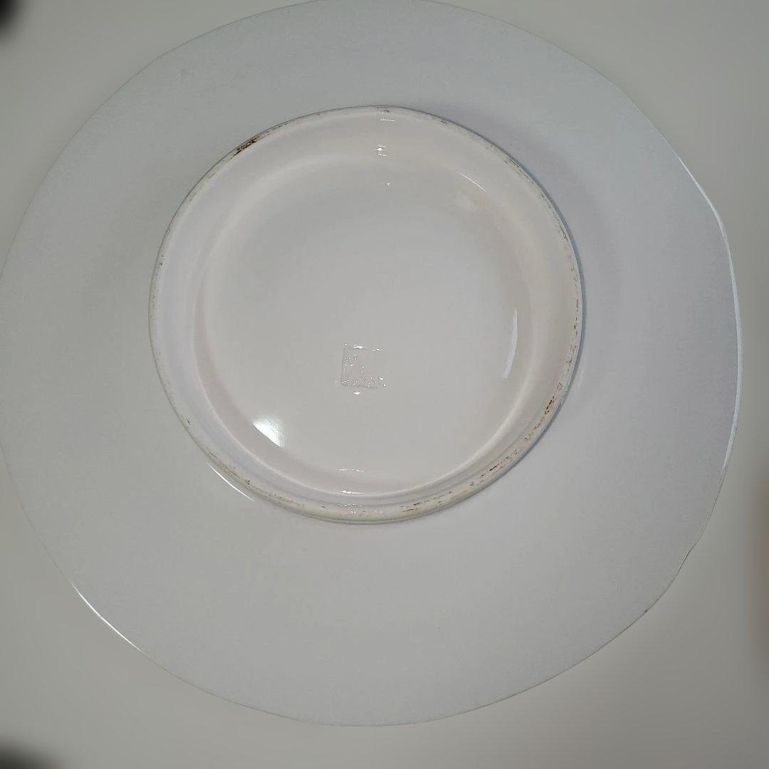 白地に黒ストライプの皿 6枚セット