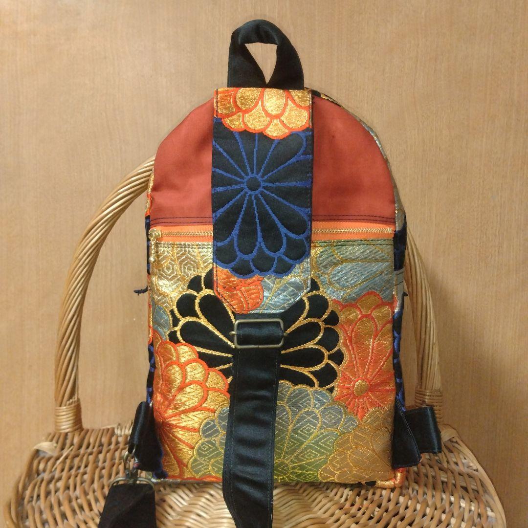 帯リメイク　ボディバッグc 着物メイク