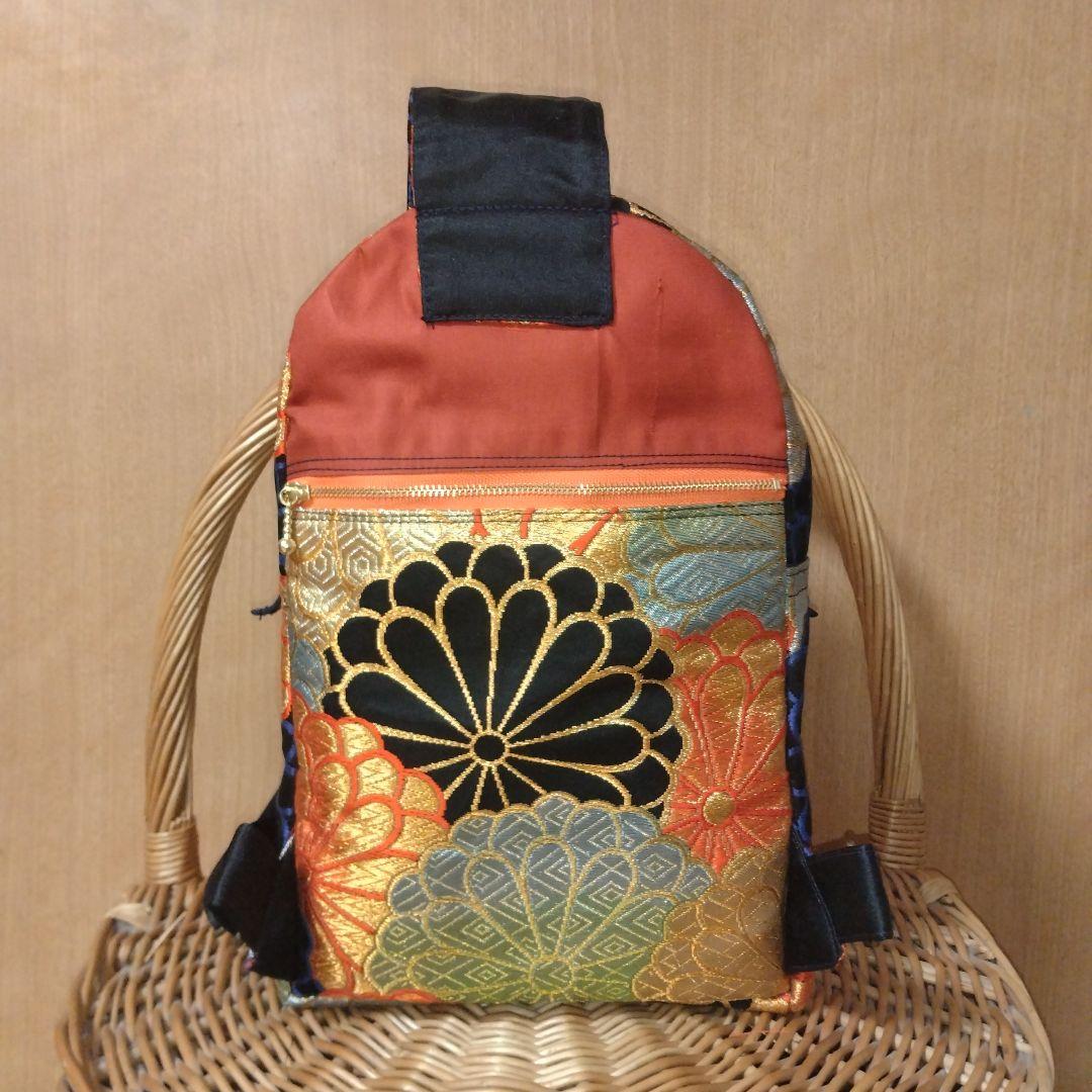 帯リメイク　ボディバッグc 着物メイク