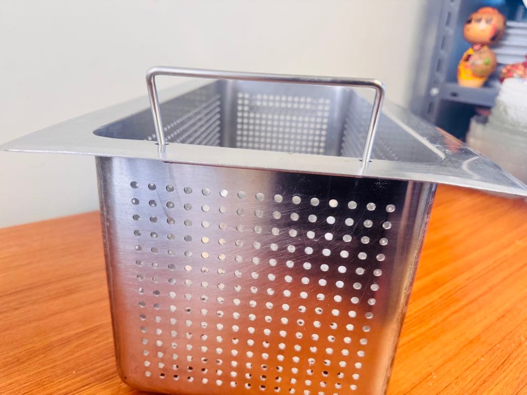 業務用 ステンレス製 水切りカゴ 大型 約40cm