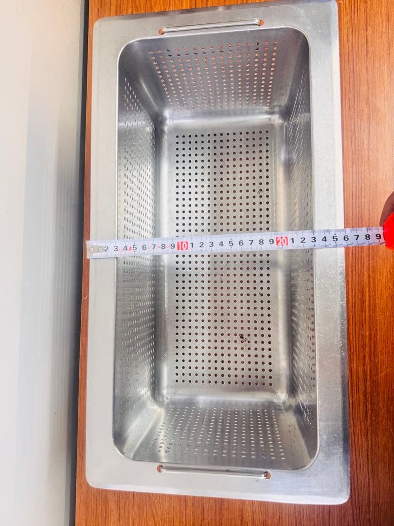 業務用 ステンレス製 水切りカゴ 大型 約40cm