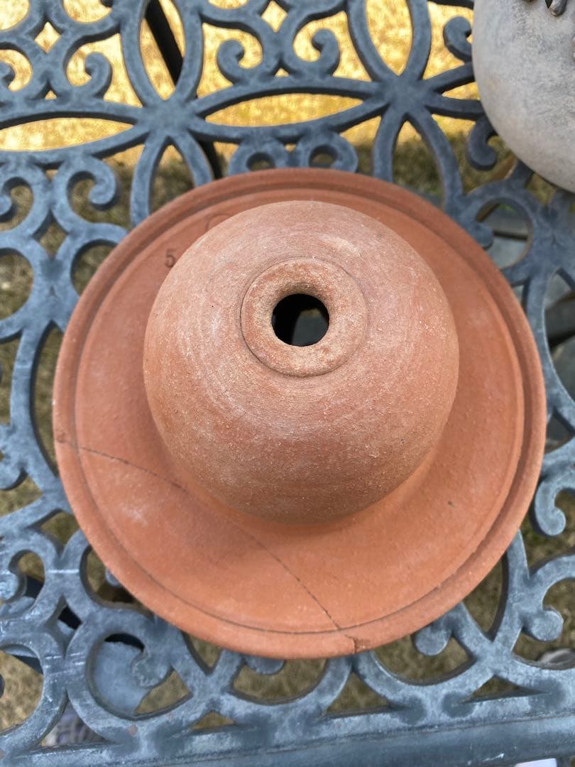 Whitchford 植木鉢 帽子型　直径約24cm イギリス製中古 修復有り