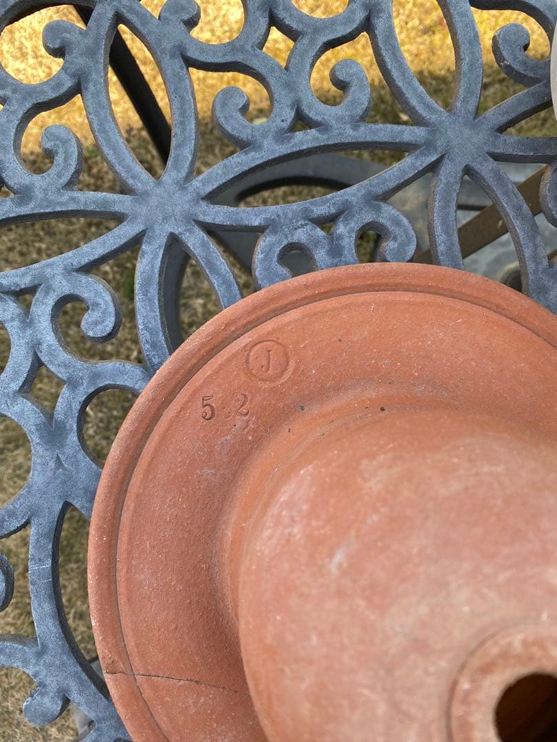 Whitchford 植木鉢 帽子型　直径約24cm イギリス製中古 修復有り