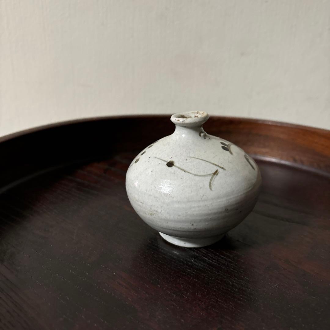 古伊万里染付油壷　⑤江戸時代　骨董　民芸　古道具　アンティーク　検:白洲正子李朝