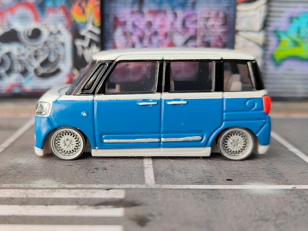 トミカ改造 ダイハツ ムーヴ キャンバス 全塗装☆深リムホットウィー