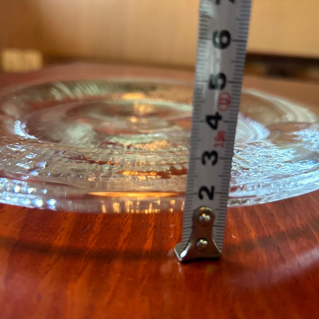 新品◆71 荒川尚也　笛吹きガラス　丸型大皿プレート　晴耕社ガラス工房