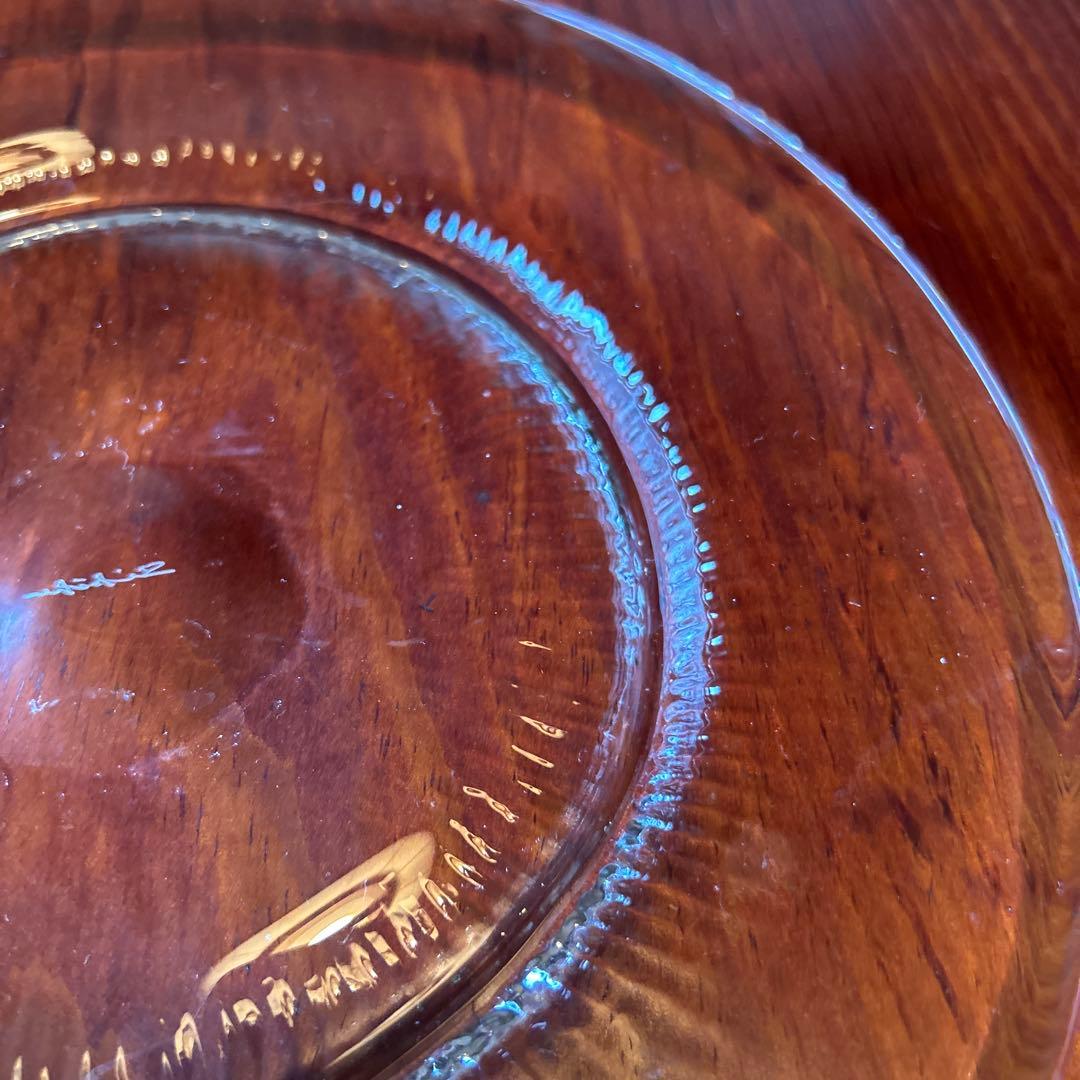 新品◆71 荒川尚也　笛吹きガラス　丸型大皿プレート　晴耕社ガラス工房