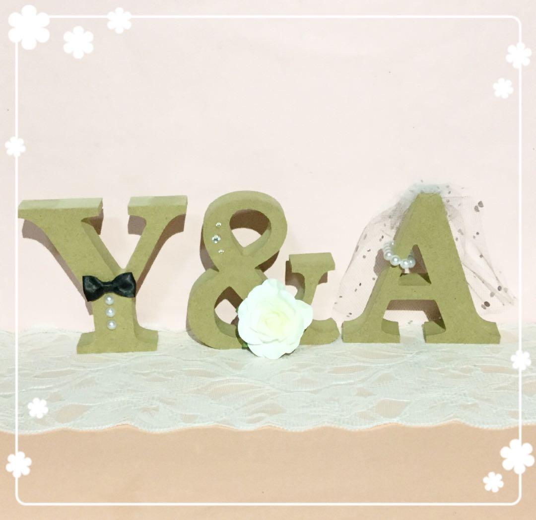 あちゅん様確認用♡ウエディングバージョン・イニシャルオブジェ