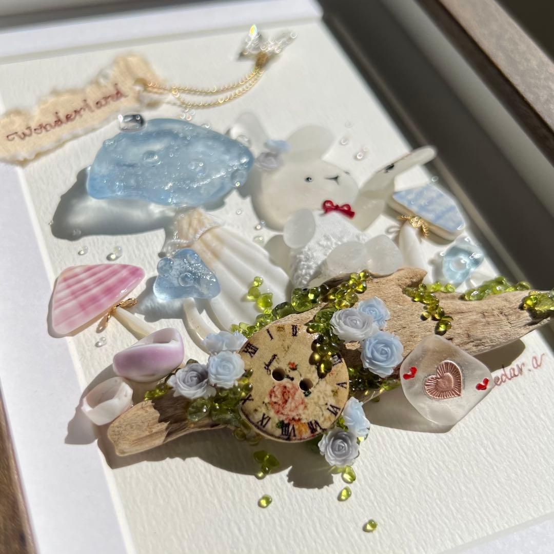 No.94 【不思議の国】レア シーグラスアート CedarAmber