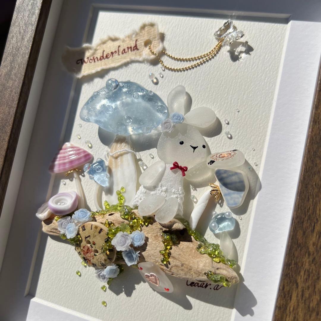 No.94 【不思議の国】レア シーグラスアート CedarAmber