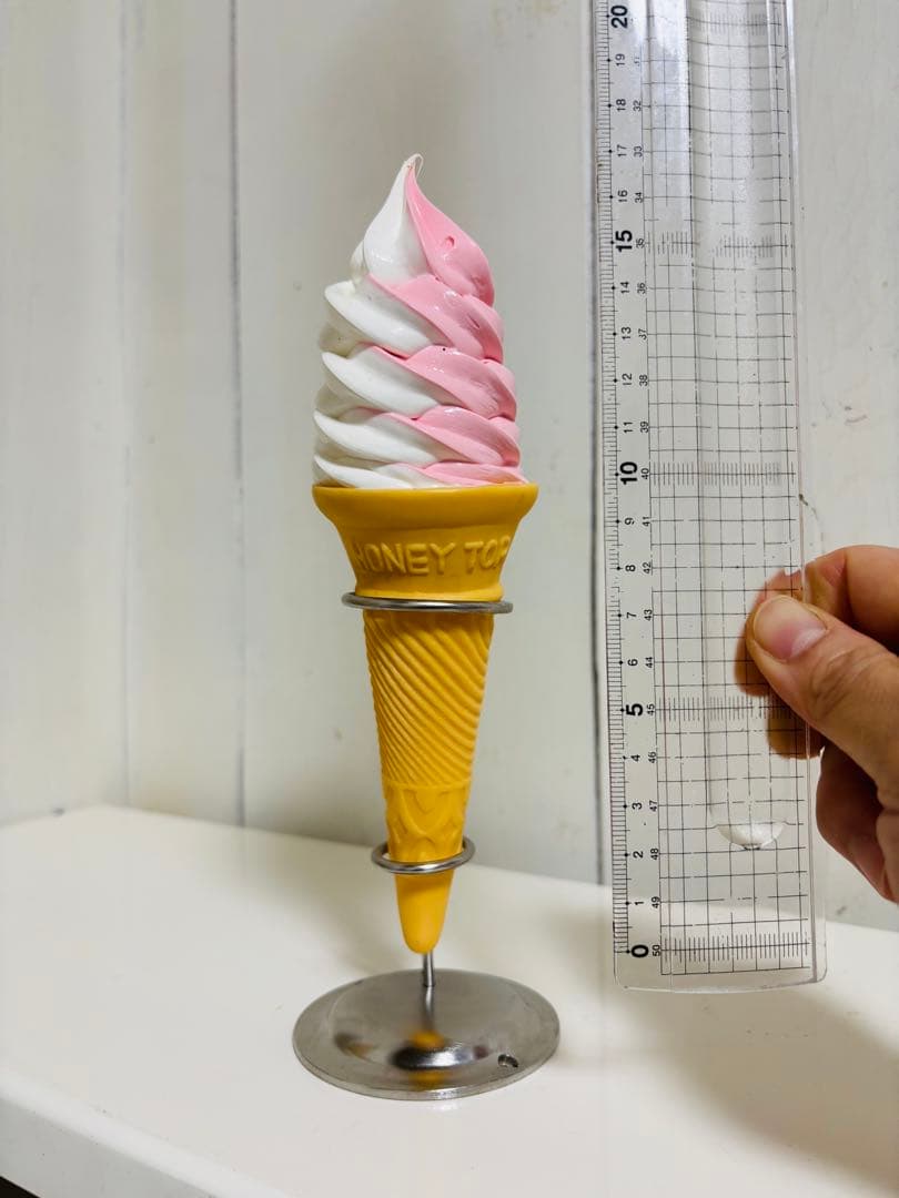 ソフトクリーム食品サンプル　バニラ、ストロベリー、ミックス　スタンド無し⚠️
