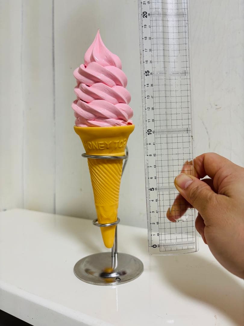 ソフトクリーム食品サンプル　バニラ、ストロベリー、ミックス　スタンド無し⚠️