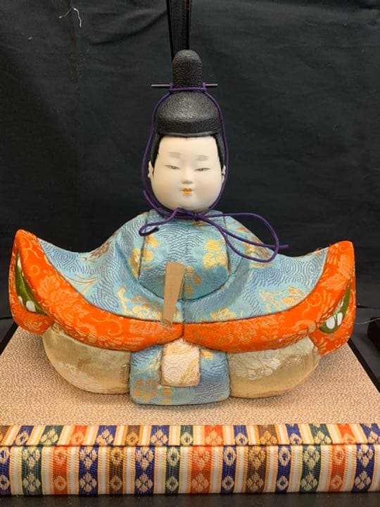 木目込み人形 15人揃い 25号　親王 水色　エボシ