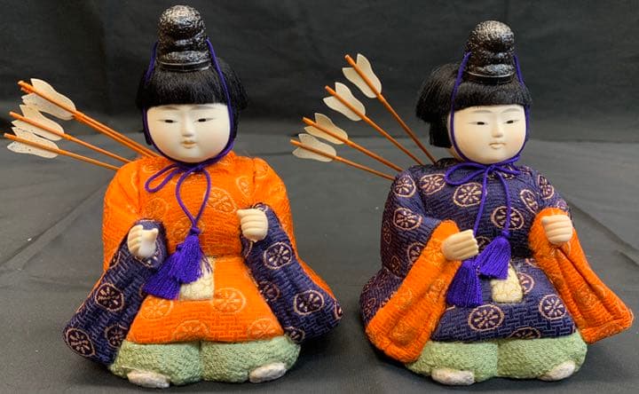 木目込み人形 15人揃い 25号　親王 水色　エボシ