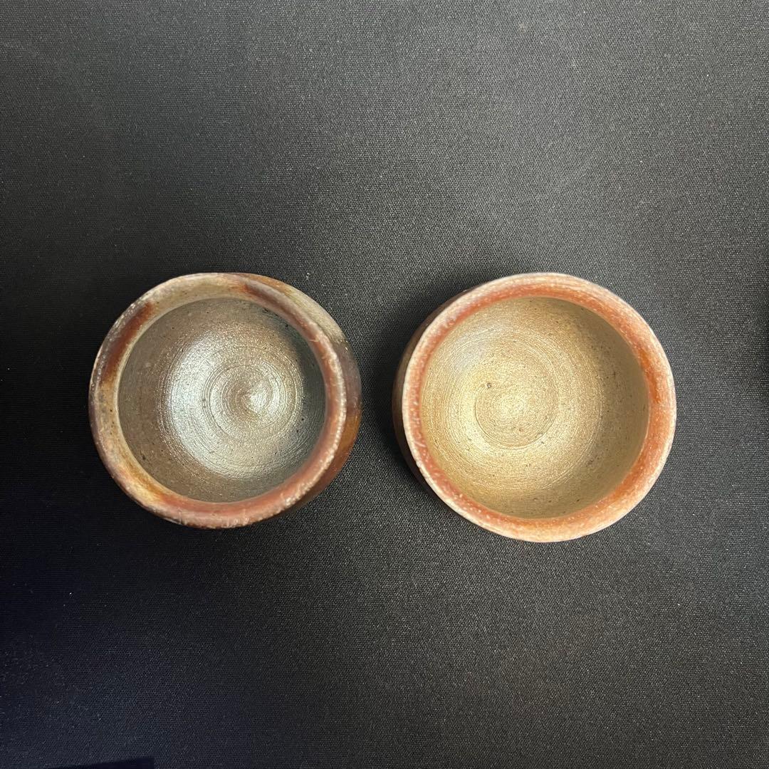 【未使用】 備前焼 奥本健一 徳利 おちょこ 3点 酒器