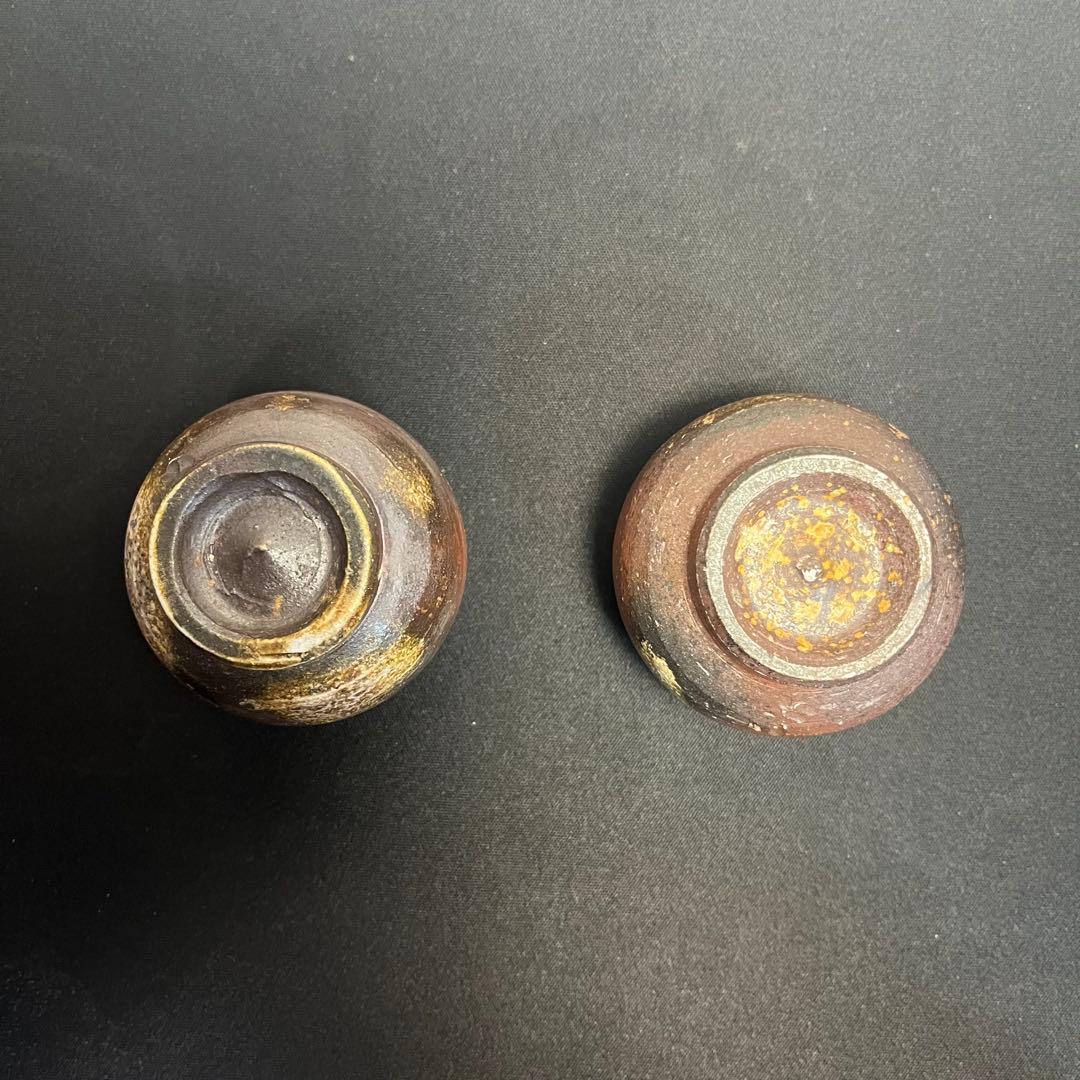 【未使用】 備前焼 奥本健一 徳利 おちょこ 3点 酒器